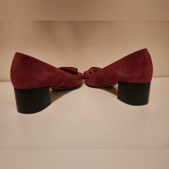 J. Jill Juliette Kiltie Suede Pumps Fringe Womens 6m Comfort Workwear Red Loafer - Picture 2 of 6